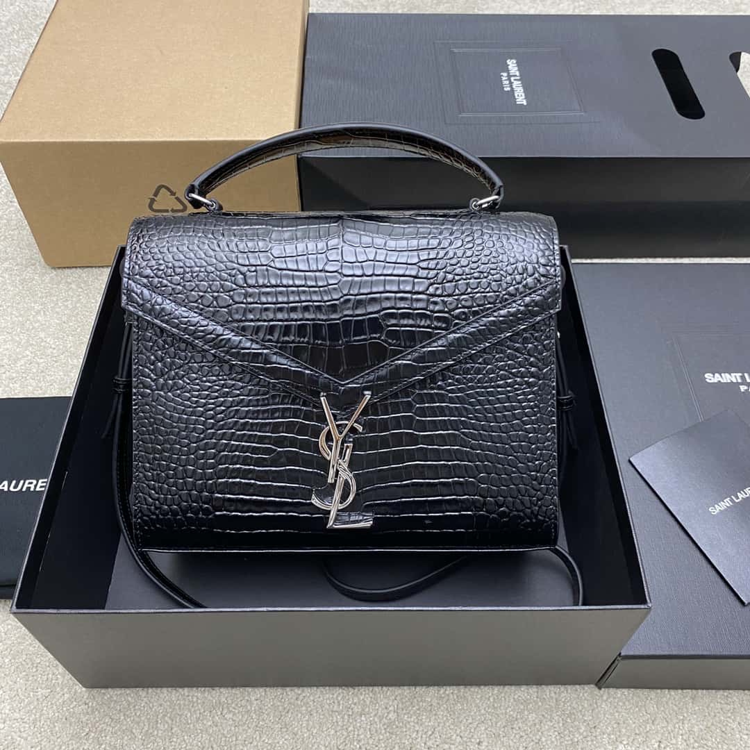 Authentic Saint Laurent CASSANDRA Top Handle Bag 578000 24×20x11cm