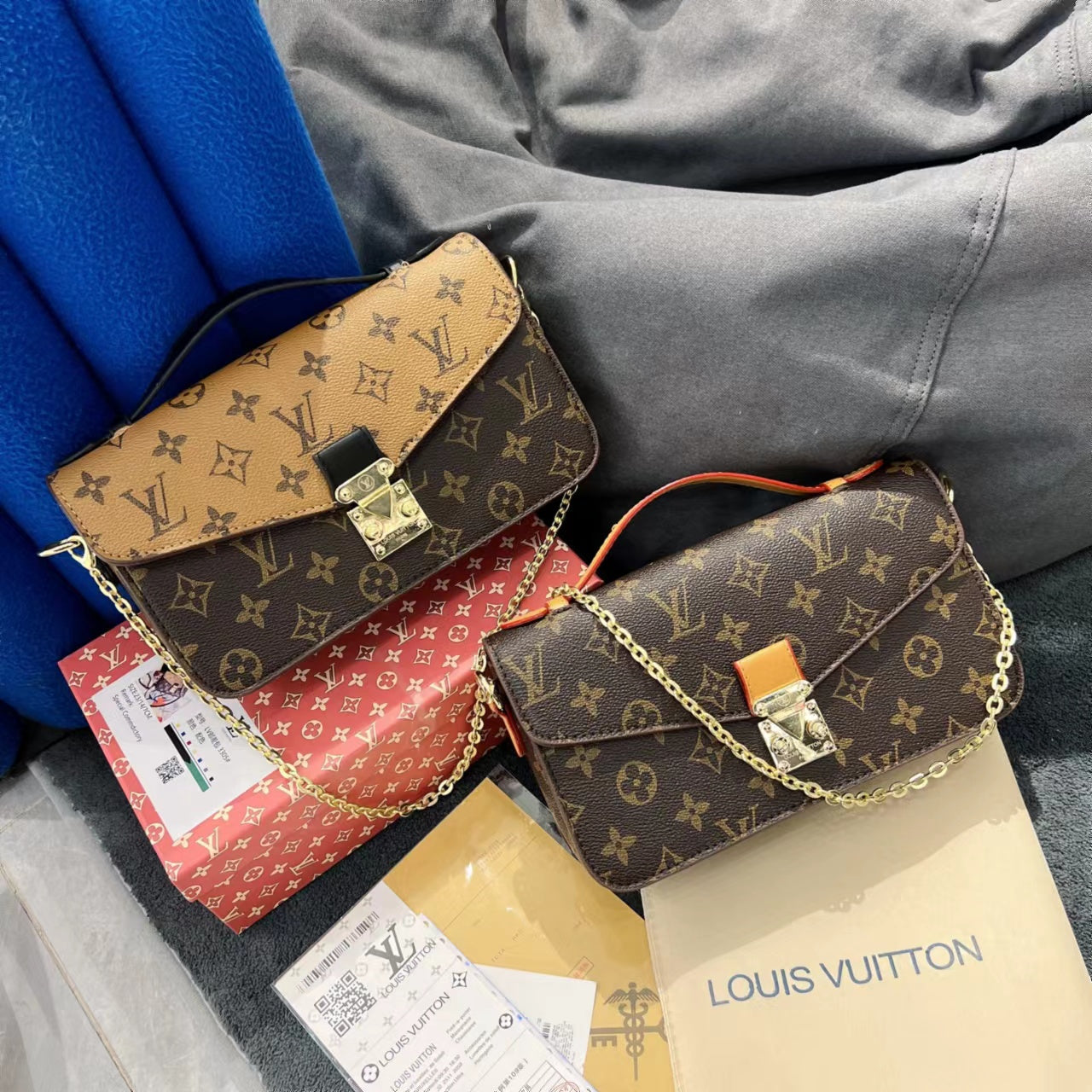 Lo vu messenger bag with long shoulder strap