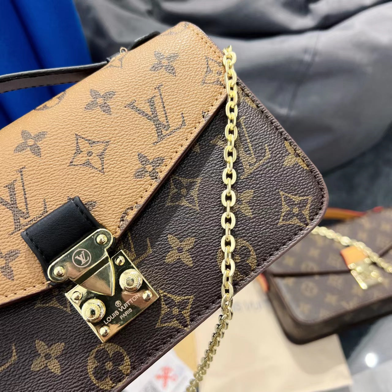 Lo vu messenger bag with long shoulder strap
