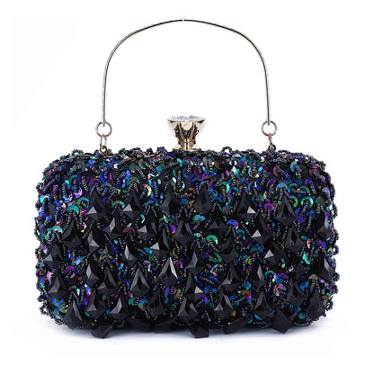 UBORSE Women Wedding Clutch Rhinestone Bling Sequin Evening Bags Vintage Crystal Beaded Cocktail Party Party Purse
