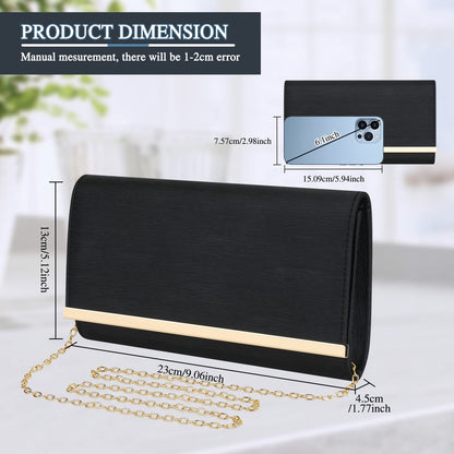 UBORSE Women Clutch Bag Evening Bag Elegant Women Chain Shoulder Bag Wedding Clutch Small Bridal Purse for Wedding Cocktail